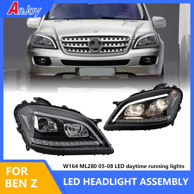 

Car Styling Head Lamp for Benz W164 Headlights 2005-2008 ML350 ML400 ML500 LED Headlight DRL Signal auto Accessories