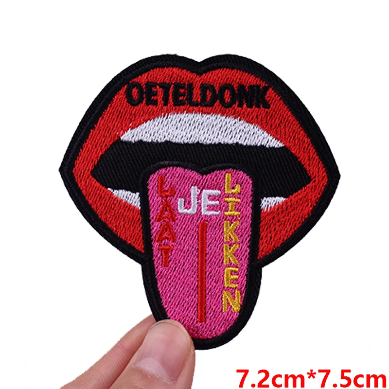 Nederland Oeteldonk embleem geborduurde patches voor kleding DIY Nederland carnaval kikker geborduurde patch opstrijkbare patches