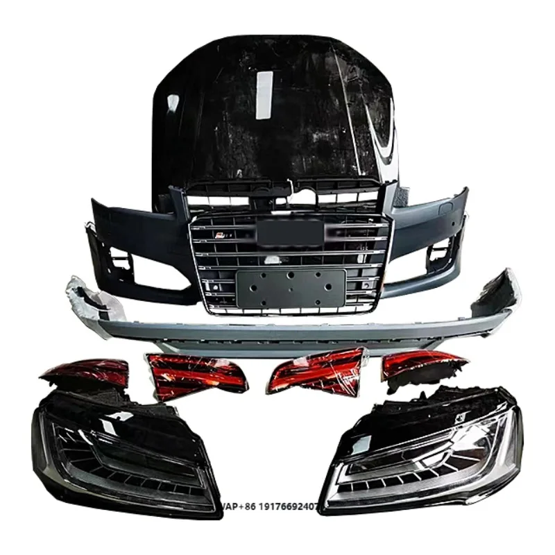 Body Kit  Old Upgrade New Headlights Taillights Hood Old Change New Retrofit Accessories for A8 2013-2018
