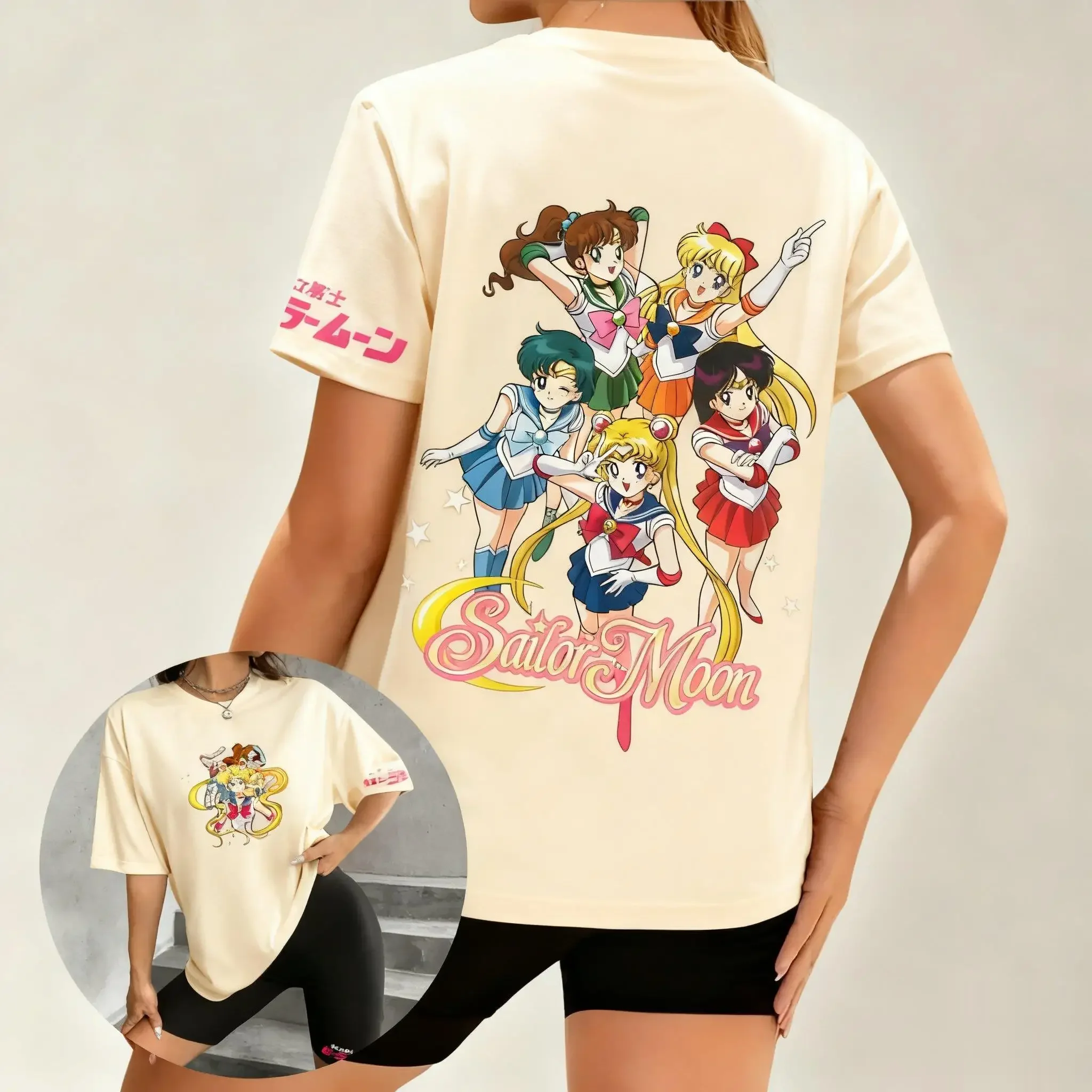 بحار القمر 2026 جديد حار للجنسين المتضخم خمر الجرافيك تي شيرت رجل إمرأة الصيف Y2k ملابس الشارع الشهير تأثيري بلايز عادية #5