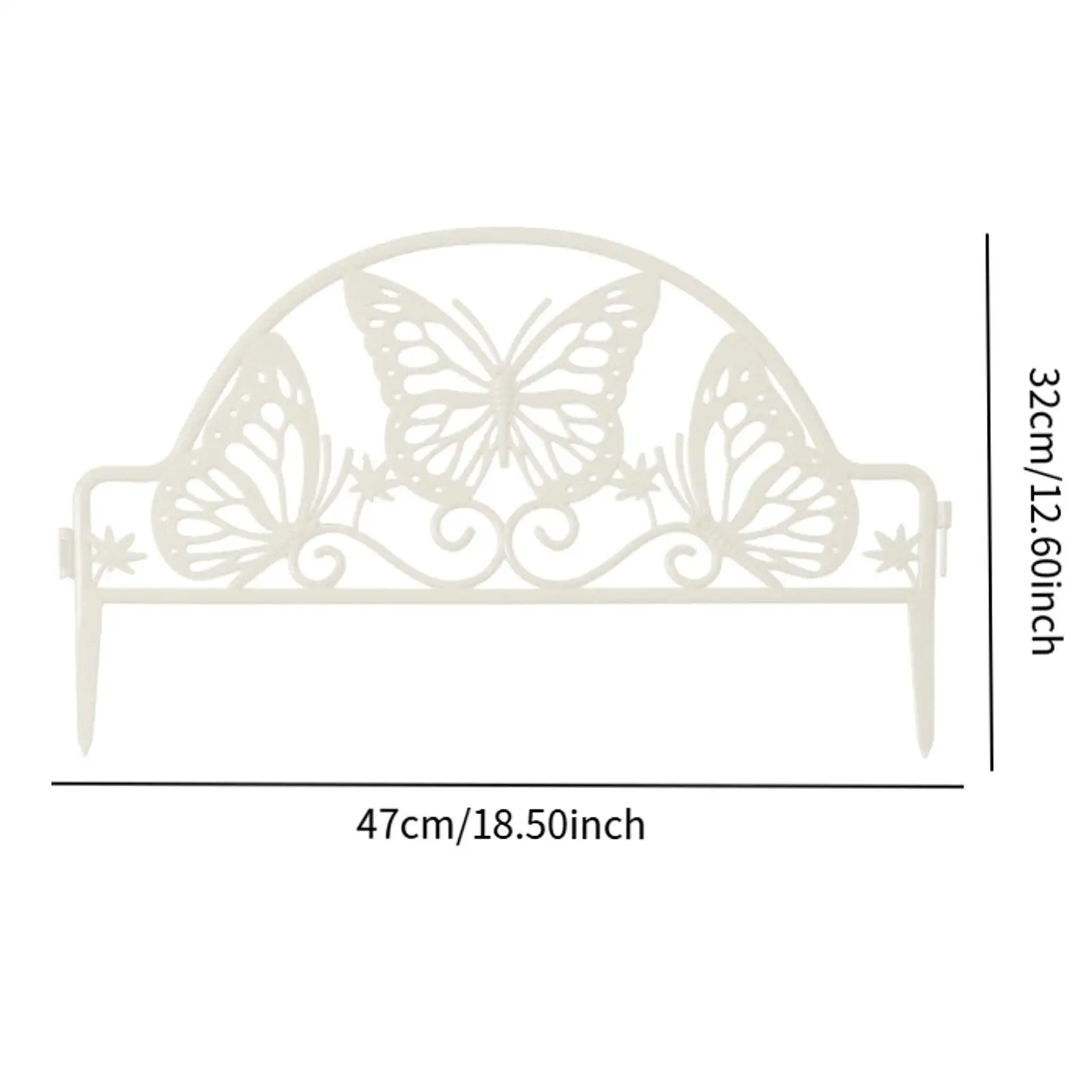 4x Decorative Garden Fences Picket Fence Garden Fencing Farmhouse Butterfly Decor Pet Border Fence for Backyard Door Dogs