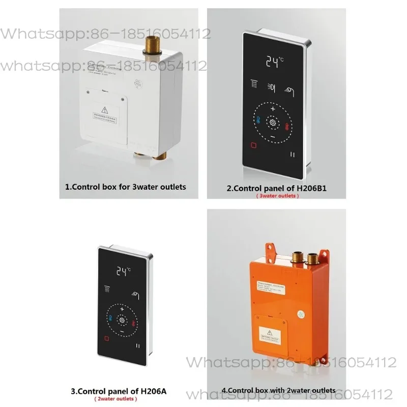 Bathtub Agitator Shower Agitator Digital Thermostat Shower Controller with Color Change