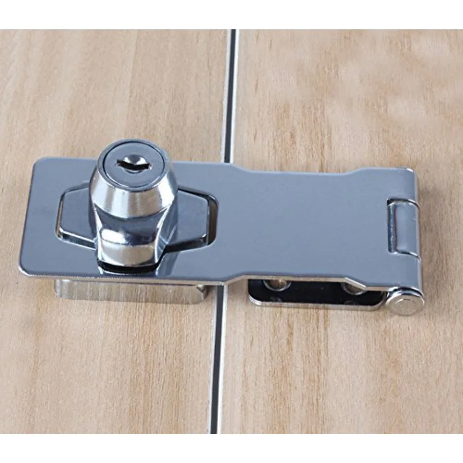 

Door Lock, Clasp Buckle Vintage Door Lock, Locker Cabinet Lock Door Locker Home Lock Buckle from Hole, Safety Locking Hasp w/Sc