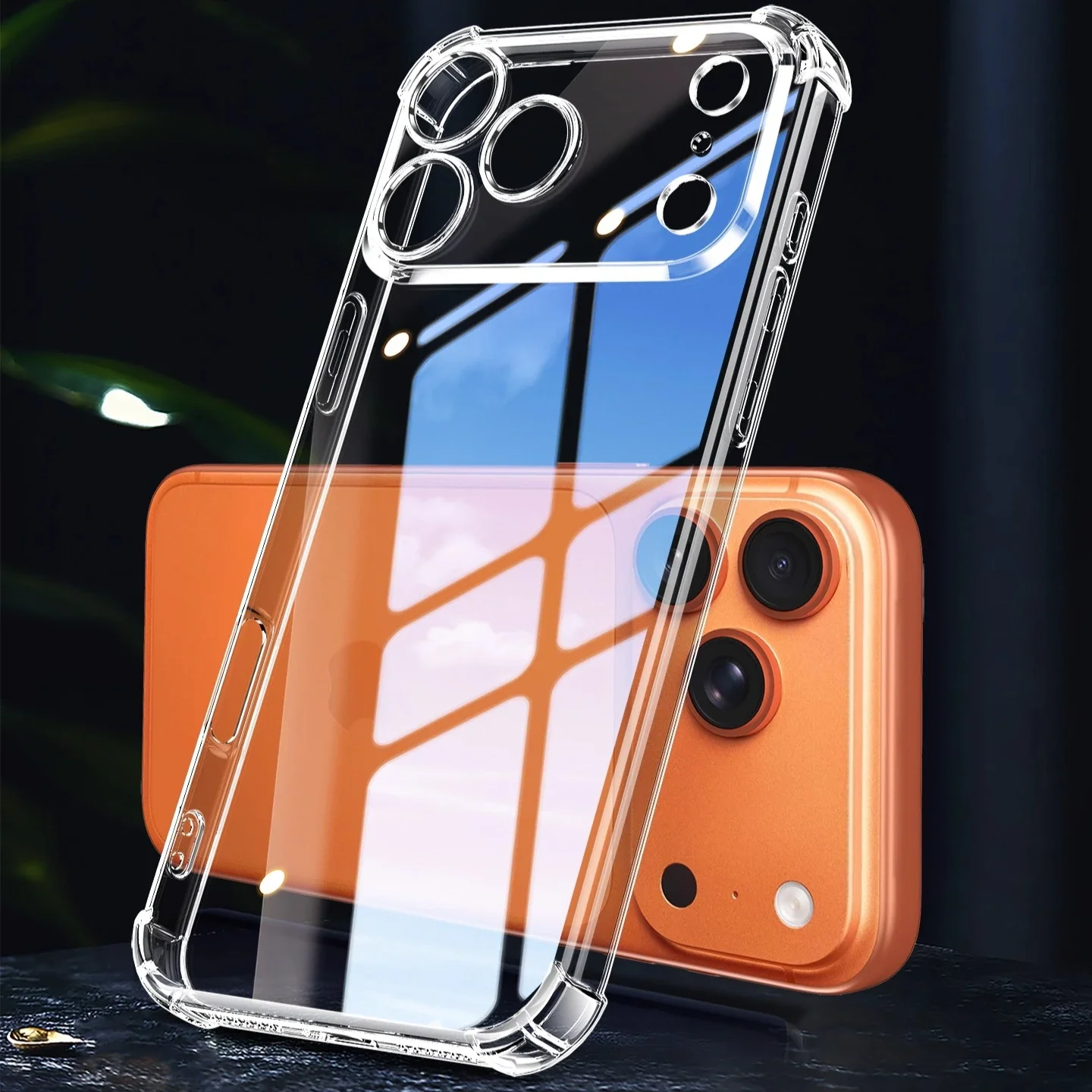 EUCAGR Airbag Transparent TPU Fall Für iPhone 17 Air 16e 15 14 Pro Max Plus 13 12 11 S XR 7 8 6S Abdeckung Klar Shell Coque Fundas