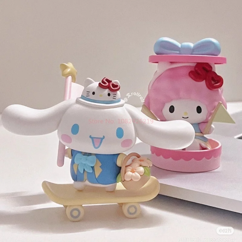 Nowe oryginalne postacie Sanrio pudełko z niespodzianką Hellokitty 50. rocznica seria zabawek Anime rysunek tajemnicze pudełko wystrój prezent na boże narodzenie