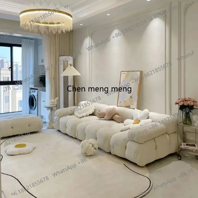 

Modern Minimalist Luxury Style Reclining Convertible Modular Extendable Villa Living Room Bedroom Mall Chunky Velvet Oversized