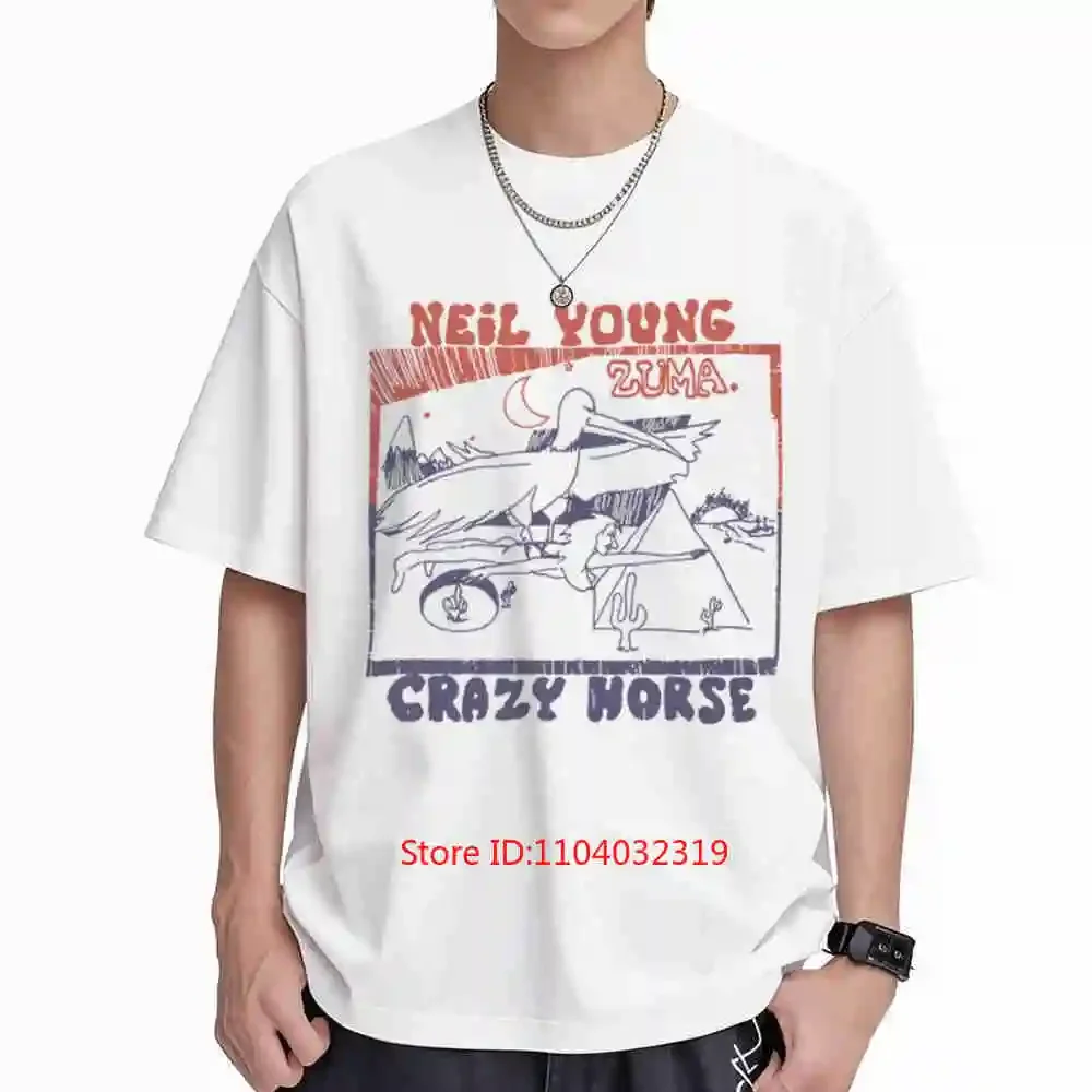Vintage Punk Rock Crazy Horse Short Sleeve Tee 100% Cotton T-Shirt