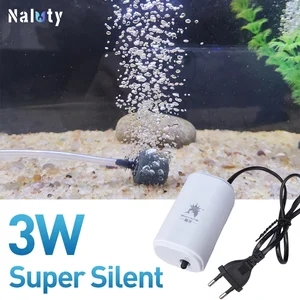 Bomba de aire de acuario silenciosa de 3W Compresor de aire de peces ultra silencioso 220V-240V 110V Bombra de burbujas para oxigenación del acuario 10 Mejores compresor de aire del acuario de ventas - №9
