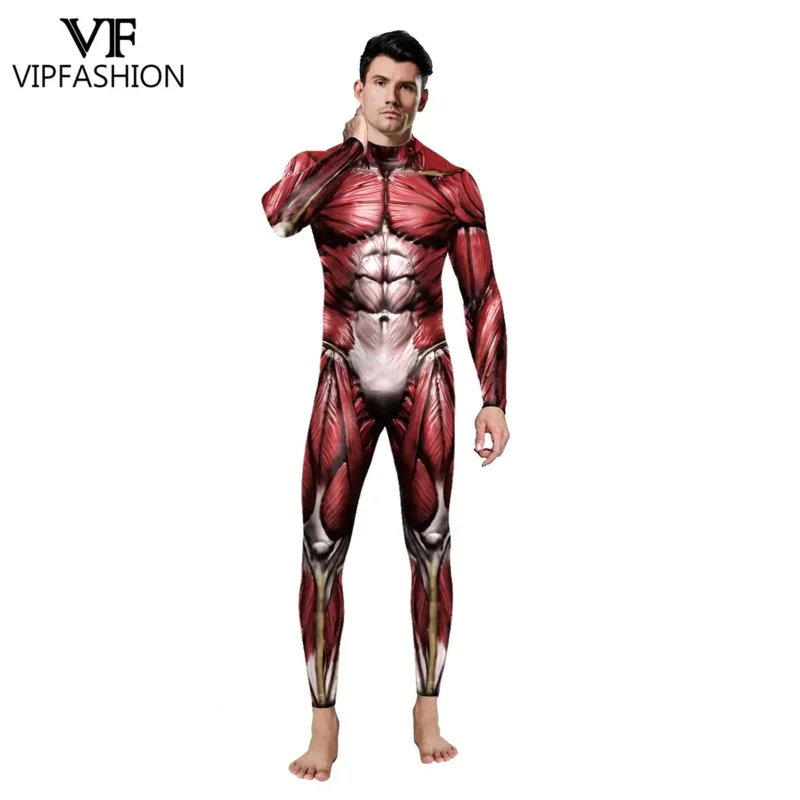 Sn60 VIP fashion funny muscle 3D printing Purim festival party zentai bodysuit jumpsuits Halloween cosplay costumes for MEN1 & 2