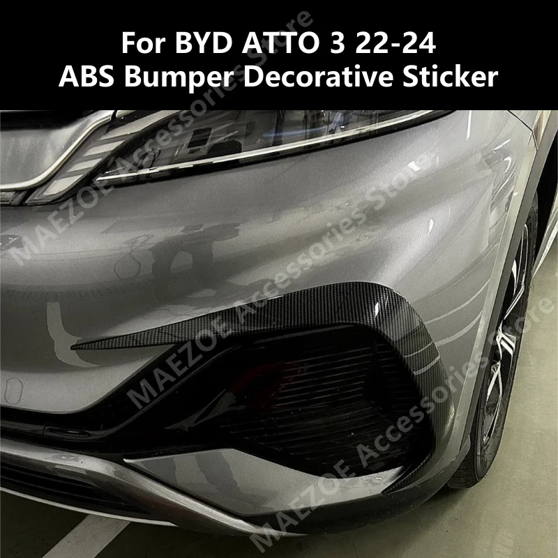 

For BYD ATTO 3 22-24 ABS Bumper Decorative Sticker,Car Exterior Decoration Modification Protection Accessories Refit