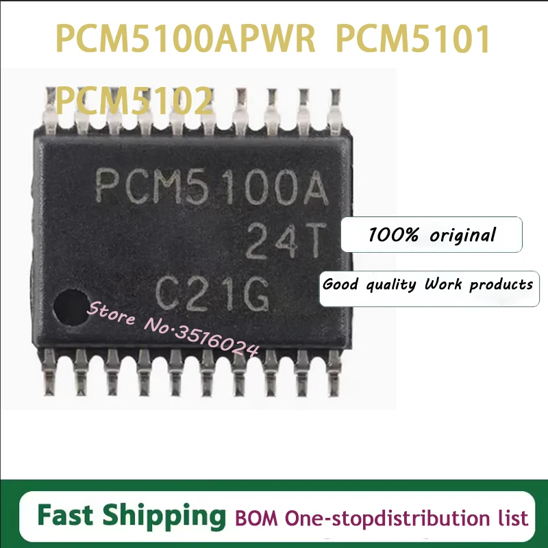5 pcs PCM5100APWR PCM5101 PCM5102 5100A 5101A TSSOP-20 100% new