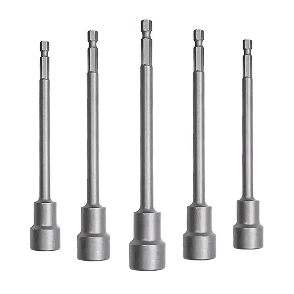 Imagem -02 - Hexágono Porca Driver Broca Adaptador Chave de Soquete Extensão Manga Bicos Adaptador para Chave de Fenda Elétrica Pneumática 1pc 150 mm