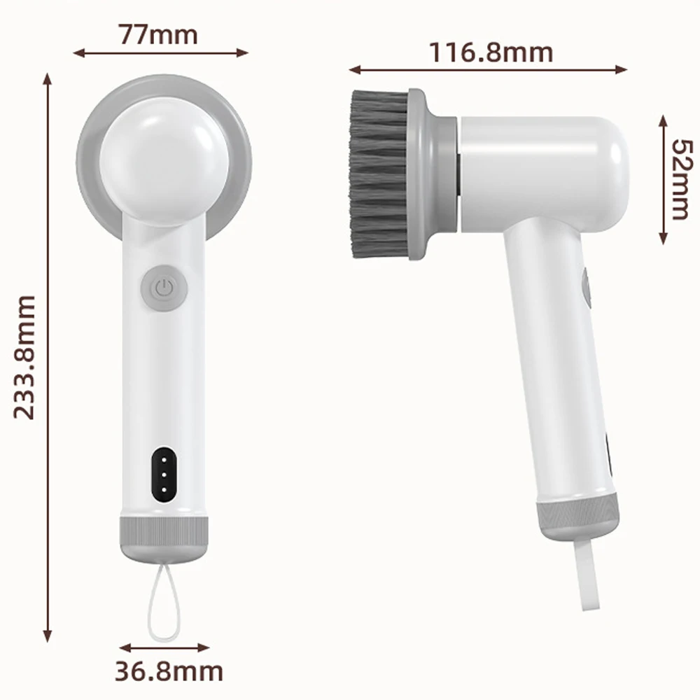 Spazzola per la pulizia elettrica lavori domestici cucina spazzola per lavastoviglie piastrelle per vasca da bagno spazzola per la pulizia