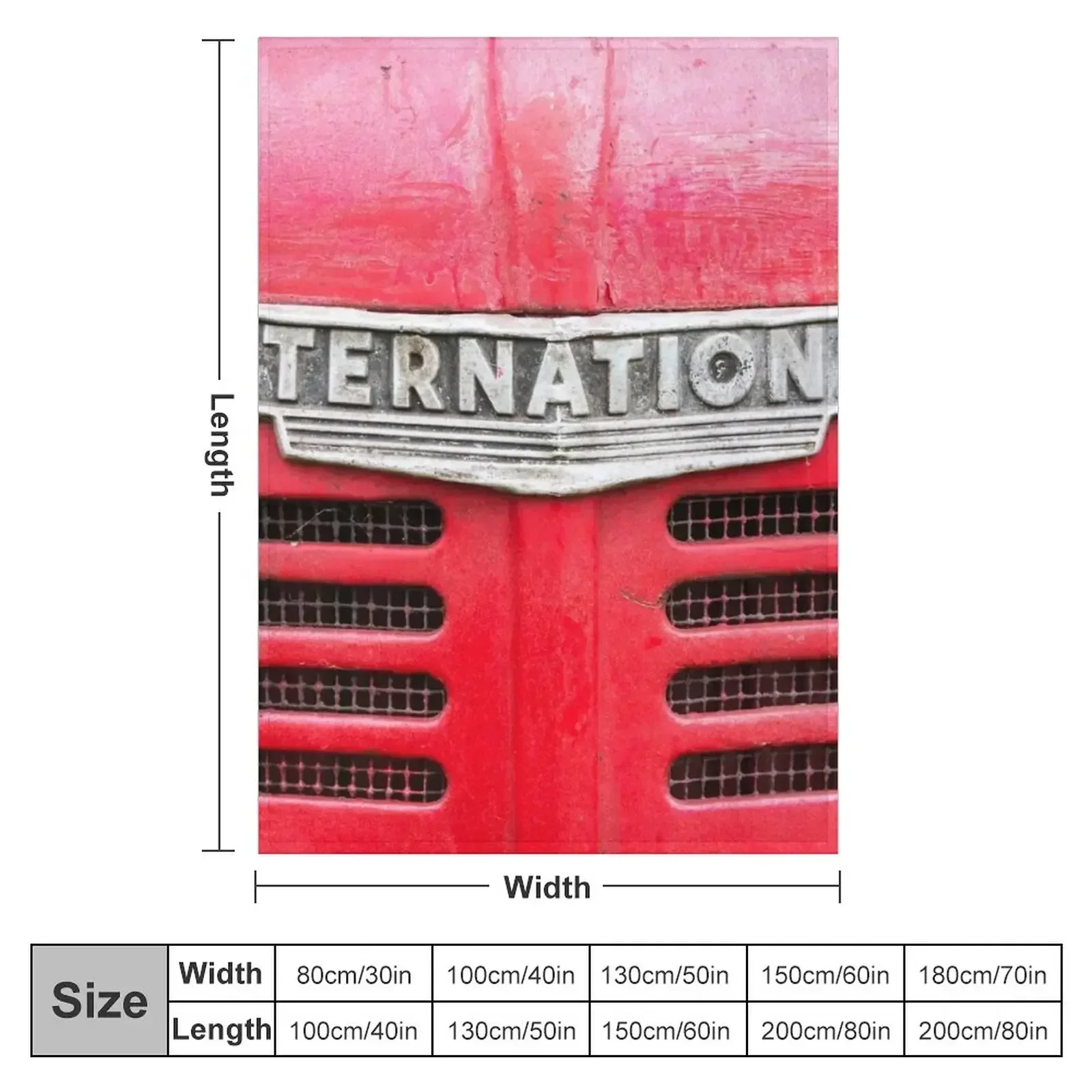 Vintage International Tractor Badge Throw Blanket Decoratives Luxury Designer Retros Furry heavy to sleep Sofa Blankets