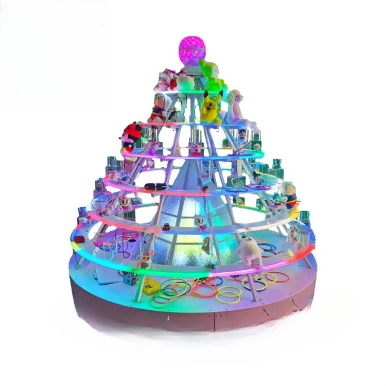 Make Money Amusement Park Facilities Indoor Spinning Turntable Ring Throwing Lucky Games Carnival Gift Throwing Games