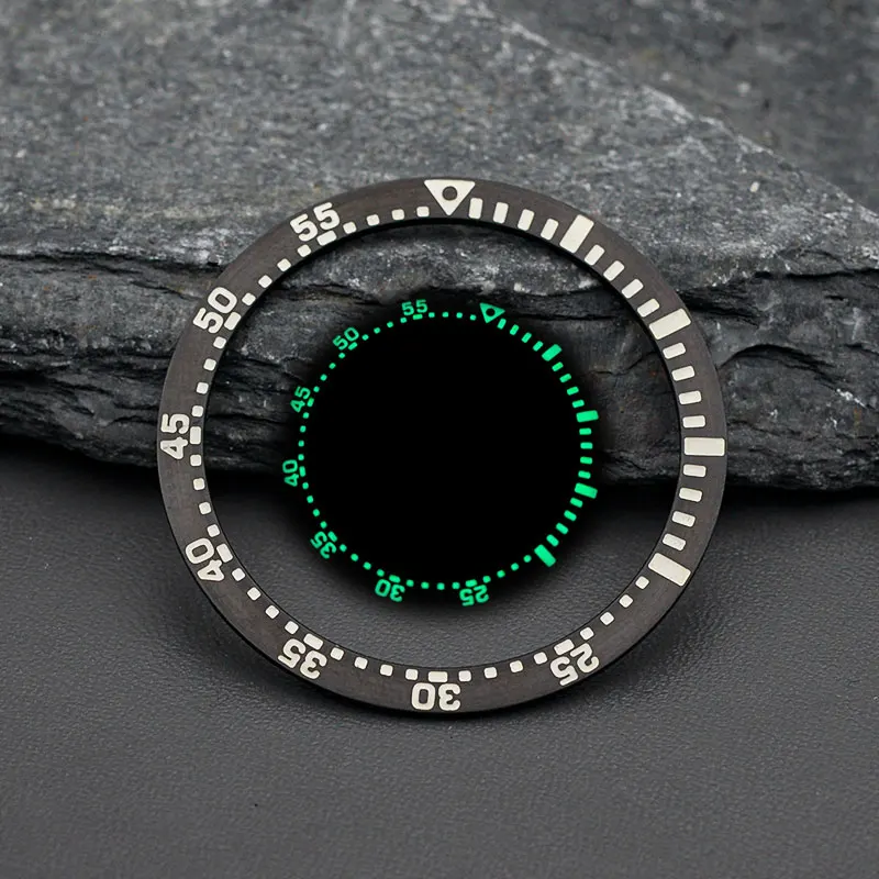 38mm Steel Bezel Insert C3 Green Luminous Watch Parts Fit Seiko SKX007 009 SRPD  Abalone Tuna Watch Case NH35 NH36 7S26 4r36 Mov