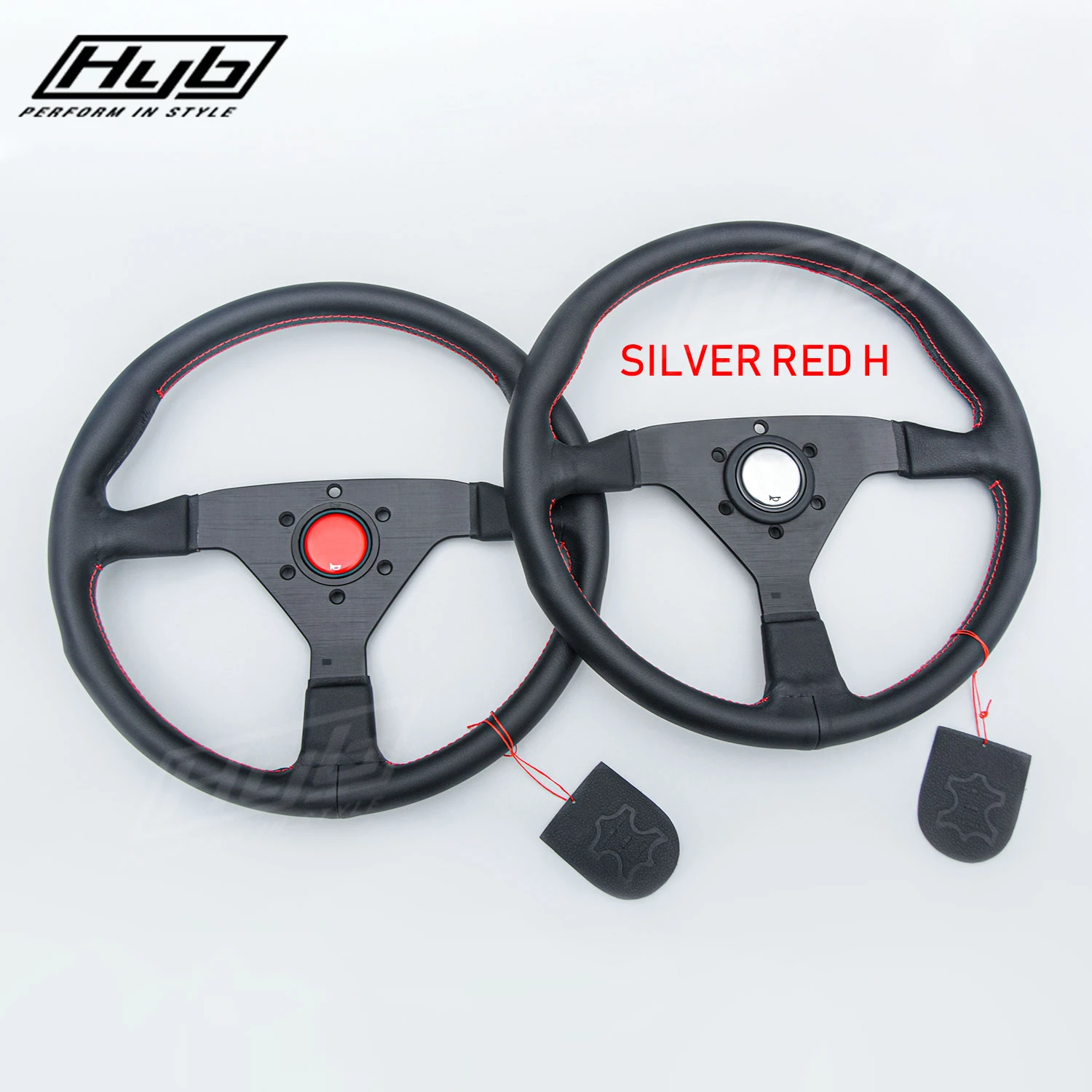 JDM Montecarlo volante clásico para deportes de carreras, costura roja, cuero de microfibra