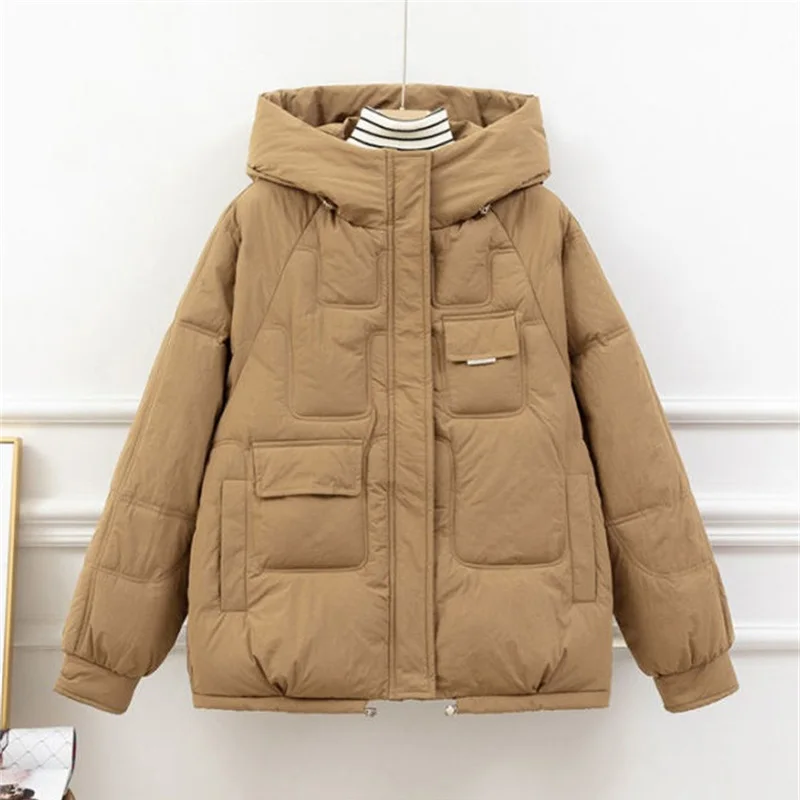 Winter Women Jacket Warm Parkas 2024 New Female Thicken Coat Cotton Padded Hooded Outwear Loose Snow Jacket Puffer Coat