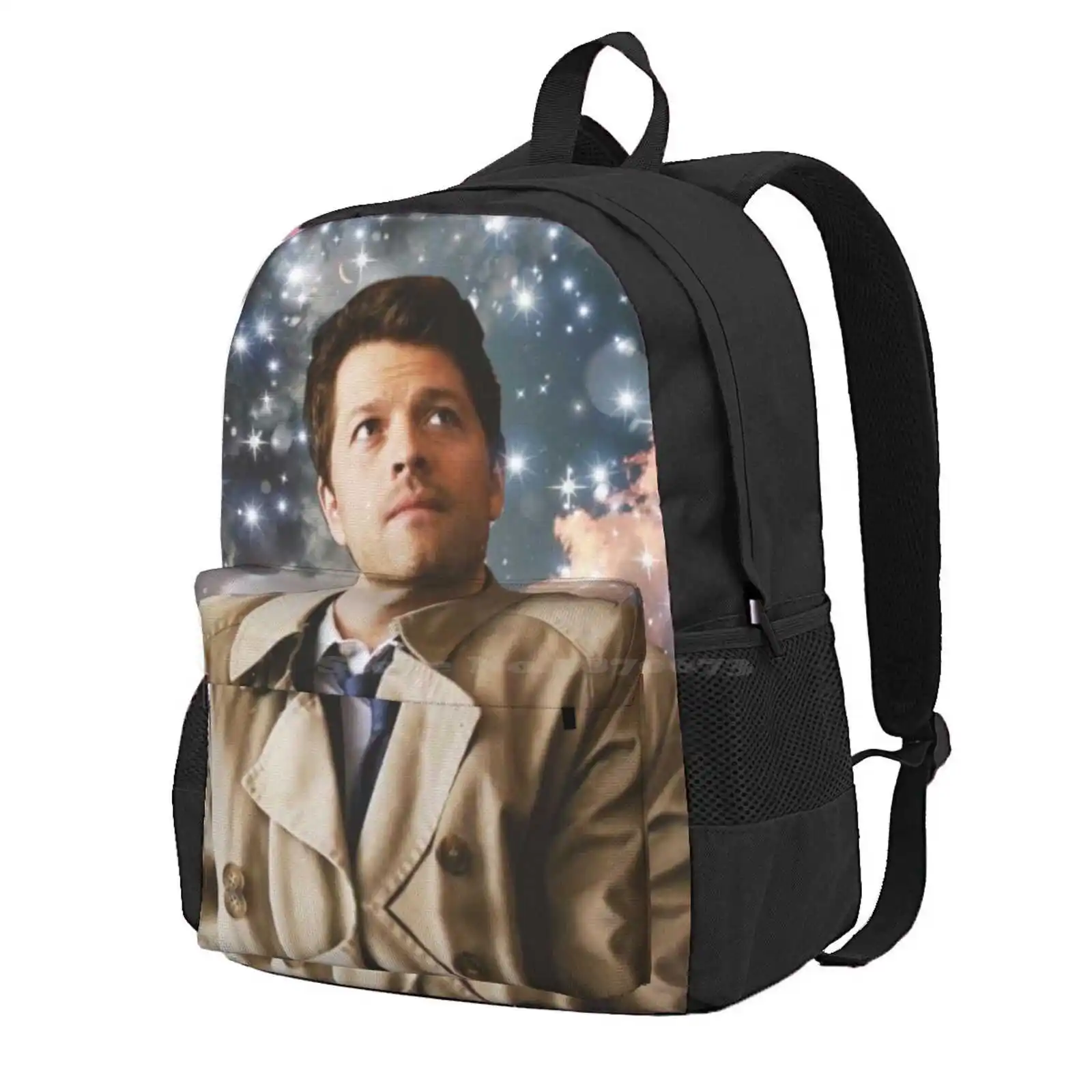 Castiel Hot Sale Schoolbag Backpack Fashion Bags Supernatural Castiel Destiel