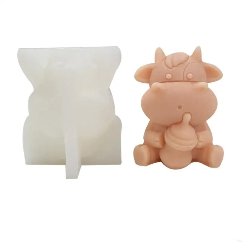 

HXBA 3D Cow Molds Dairy Cattle Silicone Moulds Animal Clay Moulds Scented Castings Molds for Cake Decorations