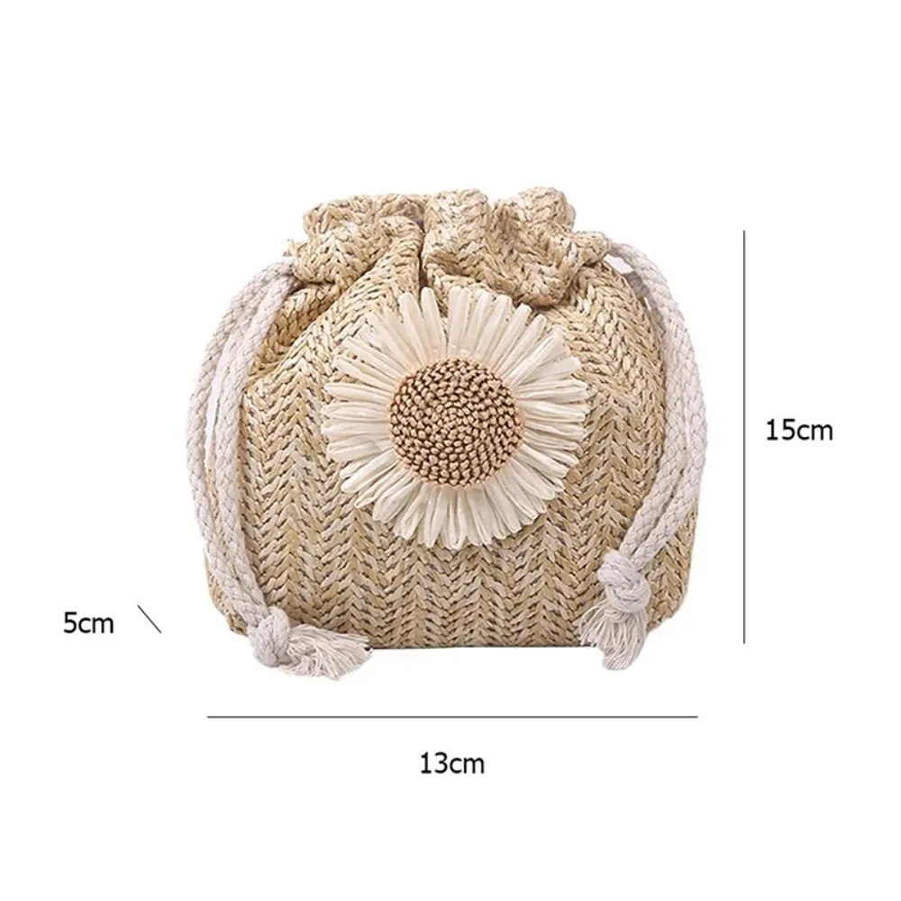 2023 Hot Sale Rattan Woven Women Straw Bag Handbag Knit Summer Beach Woman Shoulder Messenger Khaki Beige Bags Fashion Creative