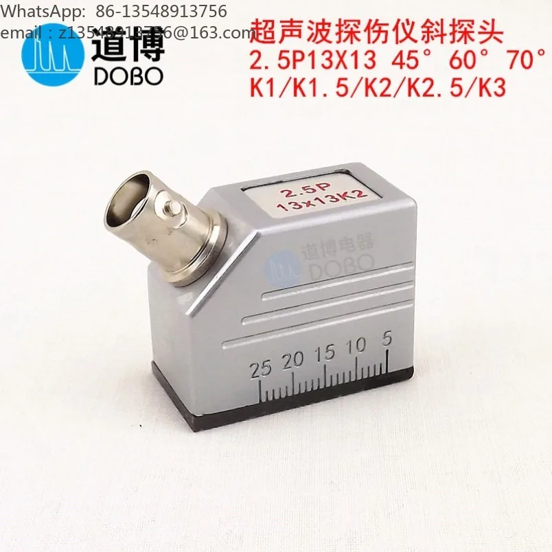 5MHz UT Angle Beam Probe 2.5P13 × 13K2 Ultrasonic Flaw Detector Transducer For Steel Structure Welding Inspection 1 piece view 4