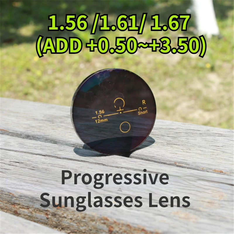 

Progressive Sunglasses Lens 1.56 1.61 1.67 (ADD +0.50~+3.50) Multifocal Spectacles Prescription Lens