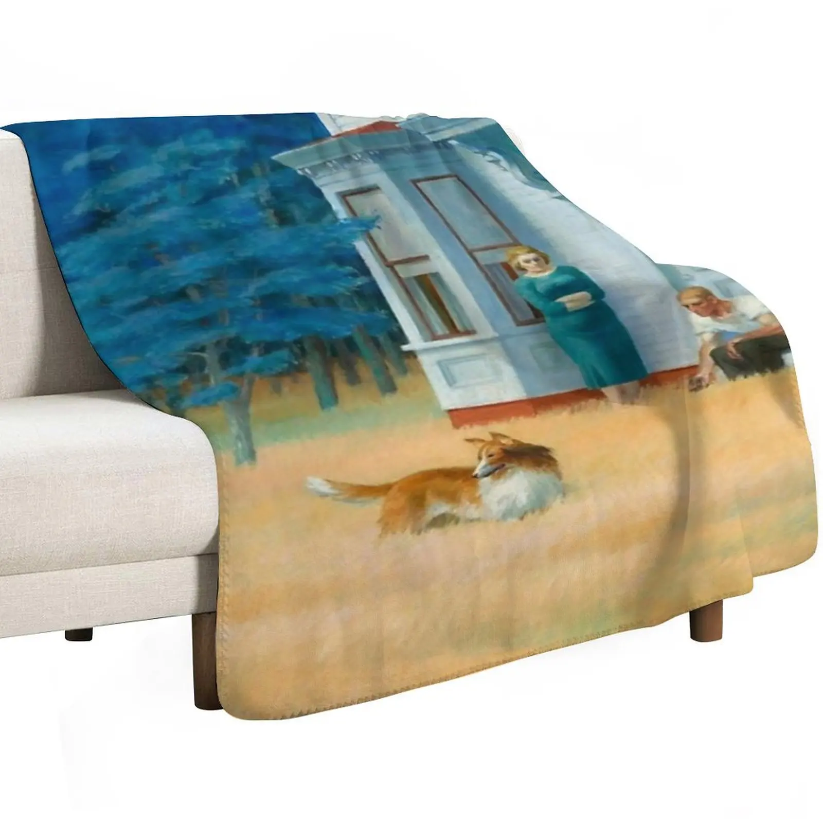 artwork by Edward Hopper Throw Blanket Decoratives Sofa Quilt Bed Fashionable Soft Big Nap Flannel Blankets