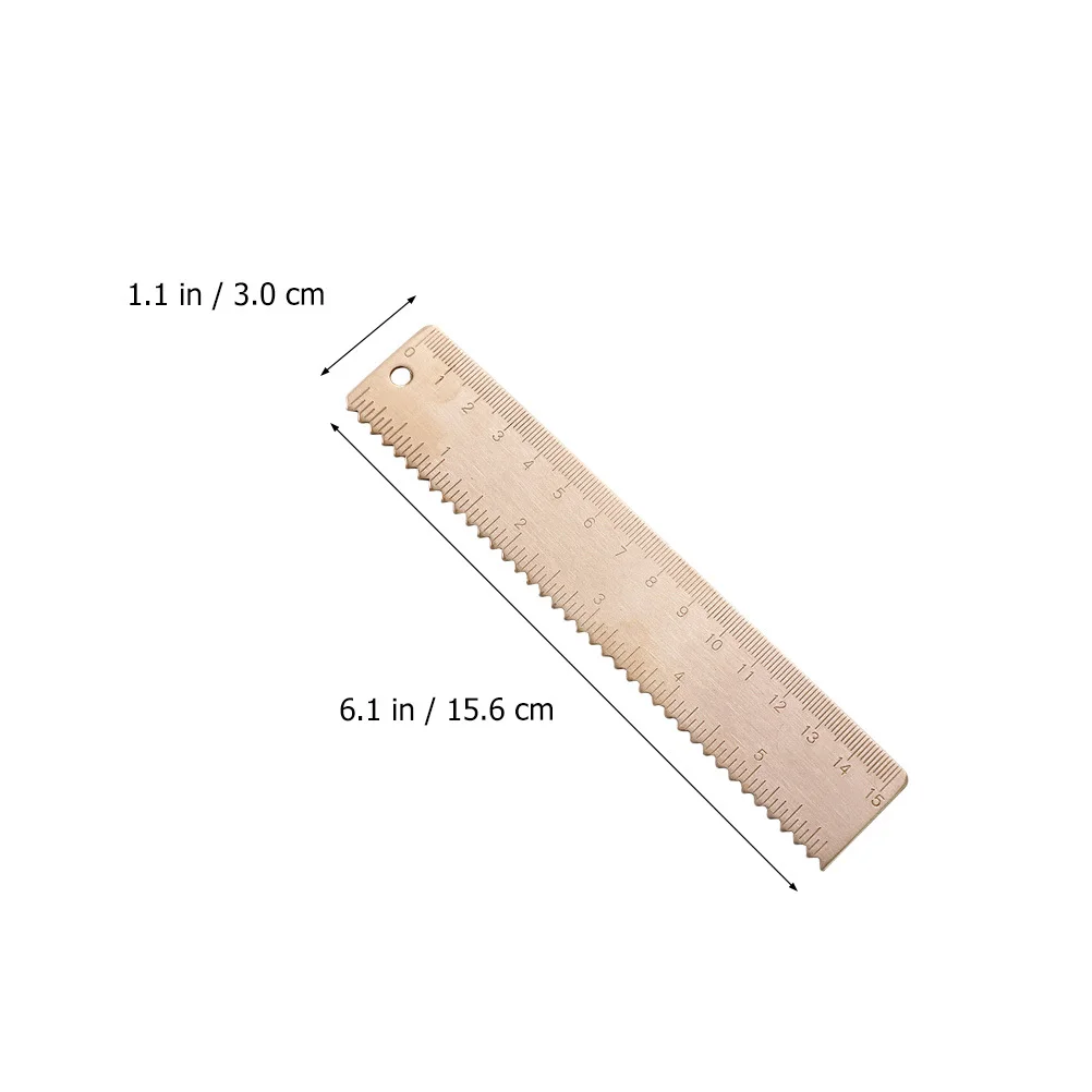 1 قطعة مسطرة نحاسية للطلاب وأداة قياس إبداعية للاستخدام في المدارس والمكتب مساطر متعددة الوظائف