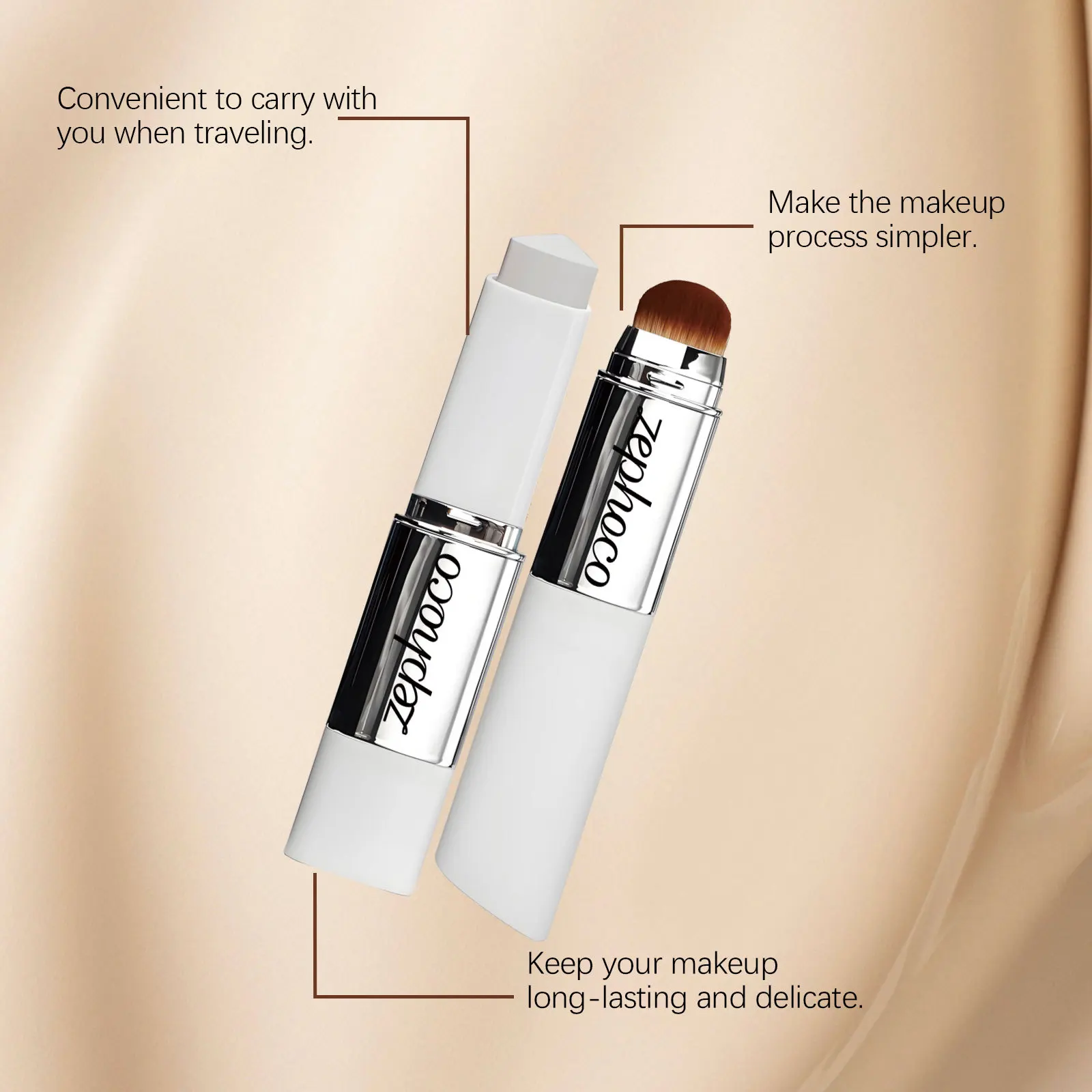 ZEPHOCO Korektor w sztyfcie Podkład do makijażu dla ciemnej skóry Odcień kość słoniowa Białe Naturalny kolor Transparentny Lekki podkład w sztyfcie do makijażu