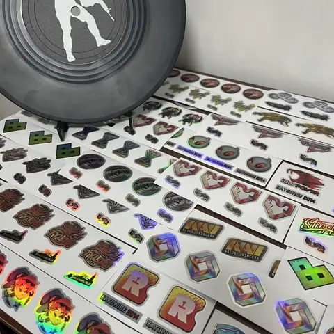 Autocollant holographique laser CSGO Donk, autocollant en vinyle imperméable pour téléphone, ordinateur portable, autocollant signature joueur CS2