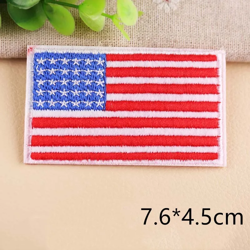 Flag Patch Iron on Flag Patches on Clothes Badge Stripe Stickers on Clothes Embroidered Patches for The Clothing Appliques DIY G