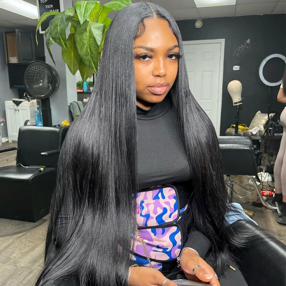 Silkwave 30 40 Inch Straight Lace Front Wigs Human Hair 250% Brazilian Remy 13x6 Transparent Hd Lace Frontal Wig For Black Women