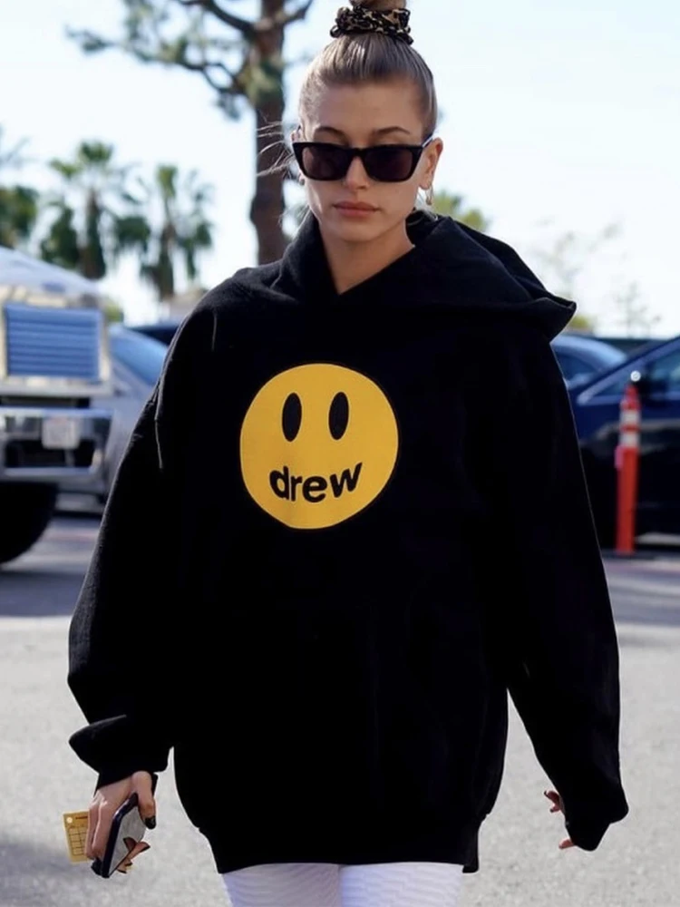 

Face Hoodie Long Sve Crew Ne Men's Sweatirt Street Sle Winter Warm Cotton Print Casual Faion Hooded Jaet