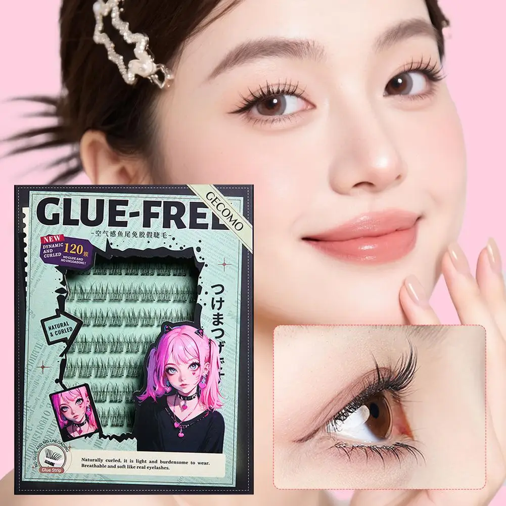 Pack de cils inférieurs sans colle, bande transparente sous le maquillage des yeux, outils adhésifs auto-bas, cils Manga inférieurs So J9Q9