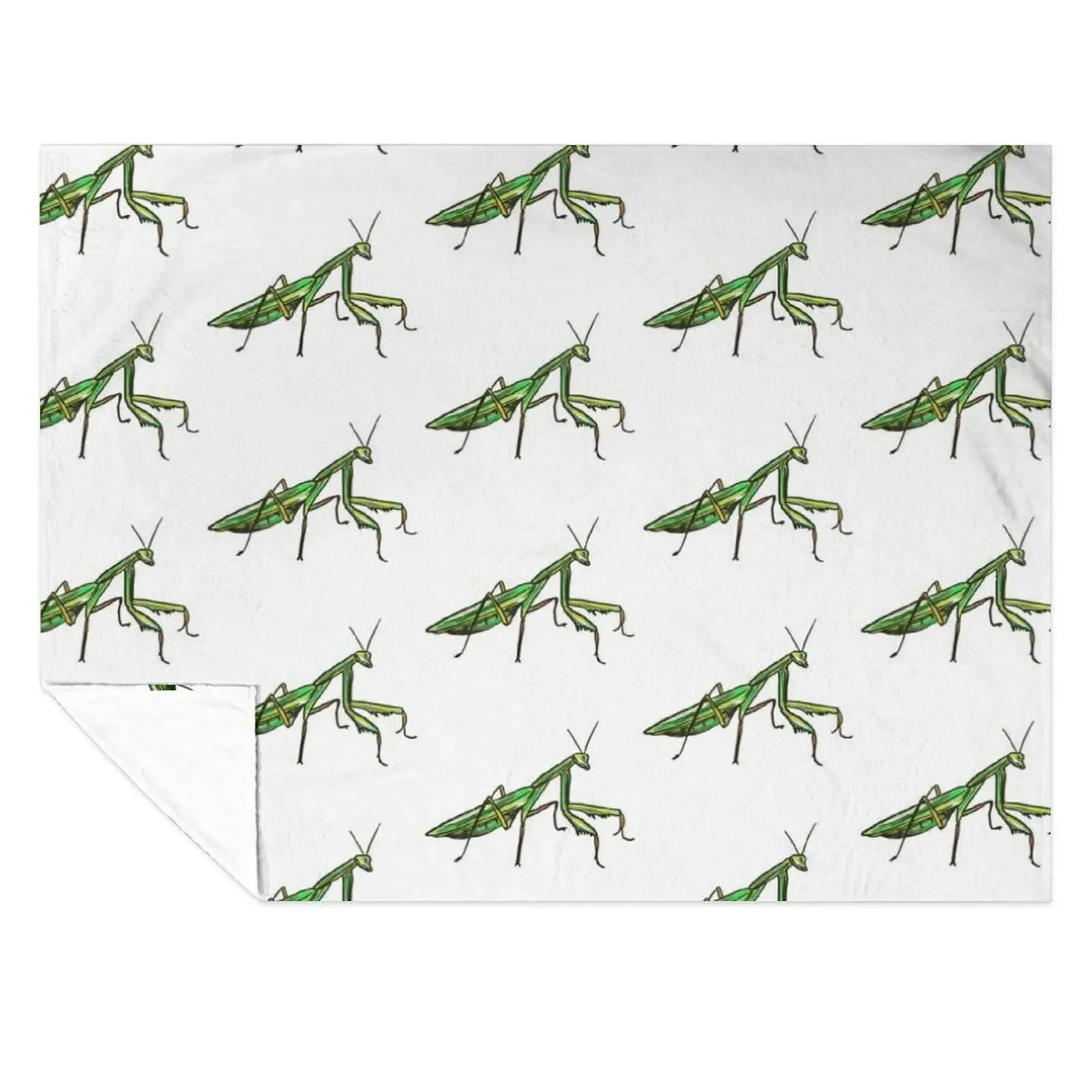 

Praying Mantis Throw Blanket Custom Hairy Nap Beach Blankets