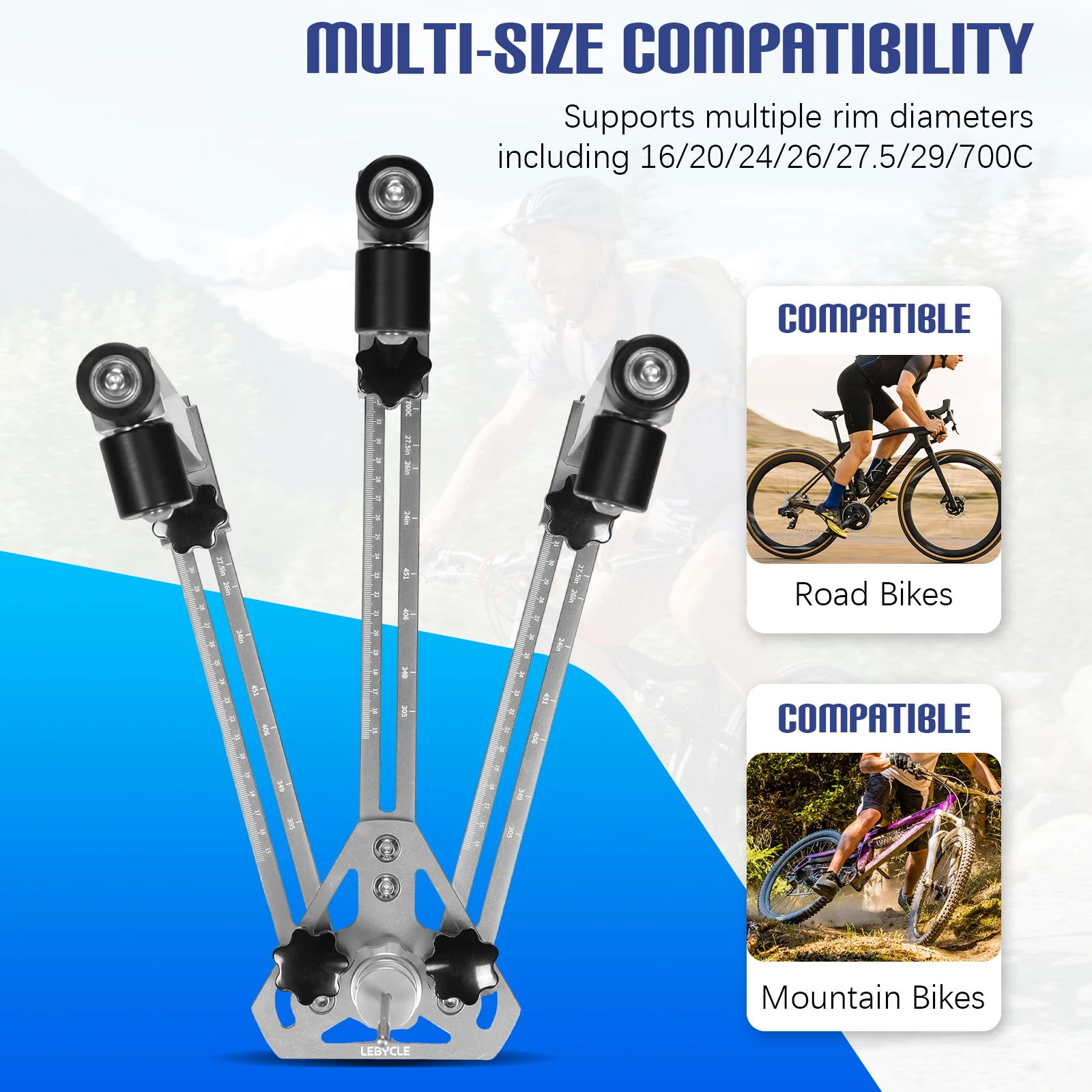 

Стол для плетения спиц и ремонта колес велосипедов с быстросъемной системой, портативная подставка для механиков для эффективного ремонта колес и плетения спиц