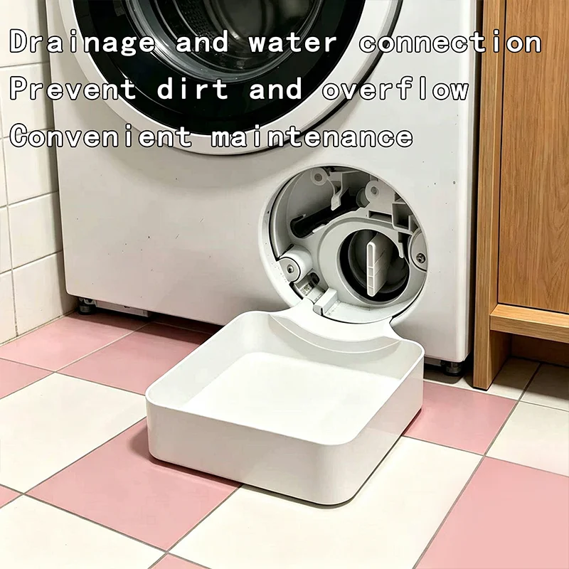 Washing Machine Drain Tray Water Catch Box Leak Proof Drip Tray For Front Load Drum Washer Filter Cleaning Laundry Floor Spill P