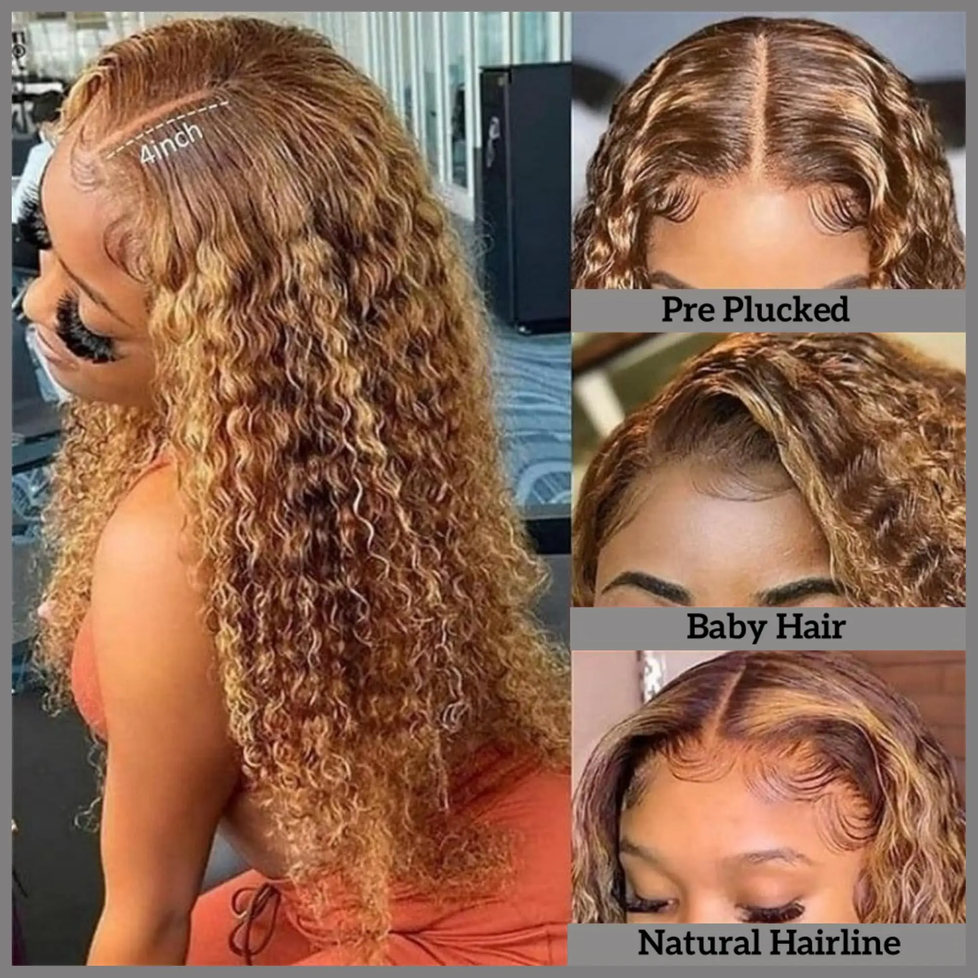 العسل شقراء تسليط الضوء على 4/27 الباروكات العظام شعر طبيعي مفرود 30 40 بوصة 13x6 Hd الدانتيل الجبهة شعر الإنسان البرازيلي الملونة شعر مستعار أمامي