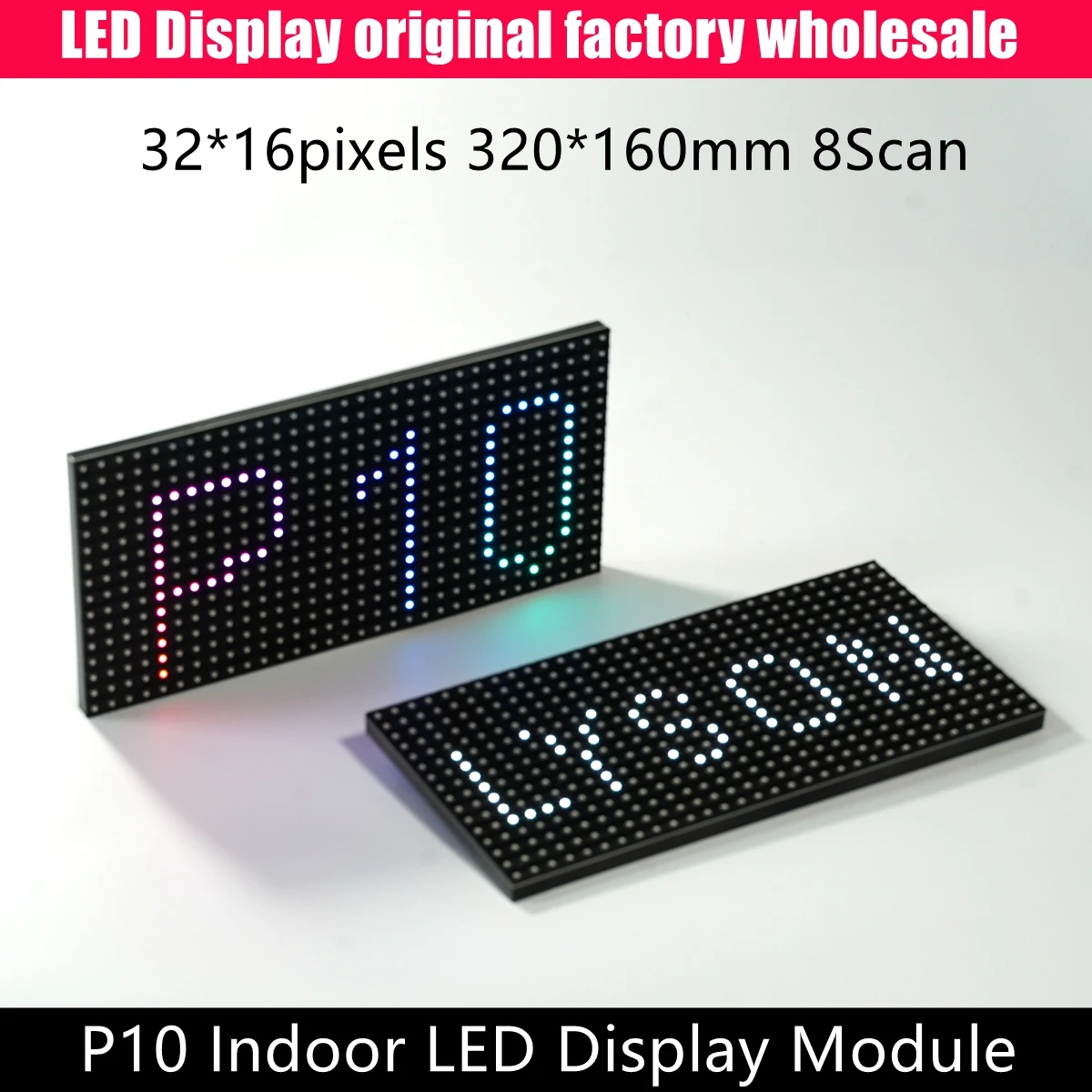 Módulo Led a todo color SMD para interiores P10, pantalla de vídeo de fondo de Club de 320x160mm, Panel RGB de 32x16 puntos, escaneo 1/8