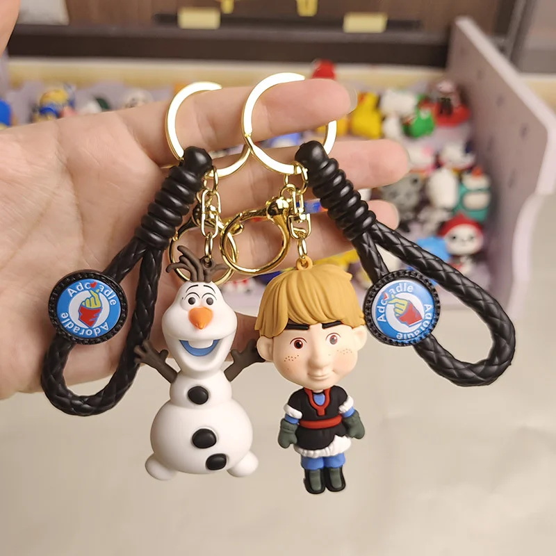 Frozen Princess Elsa Keychain Fashion couple key chain Car key pendant Creative bag pendant