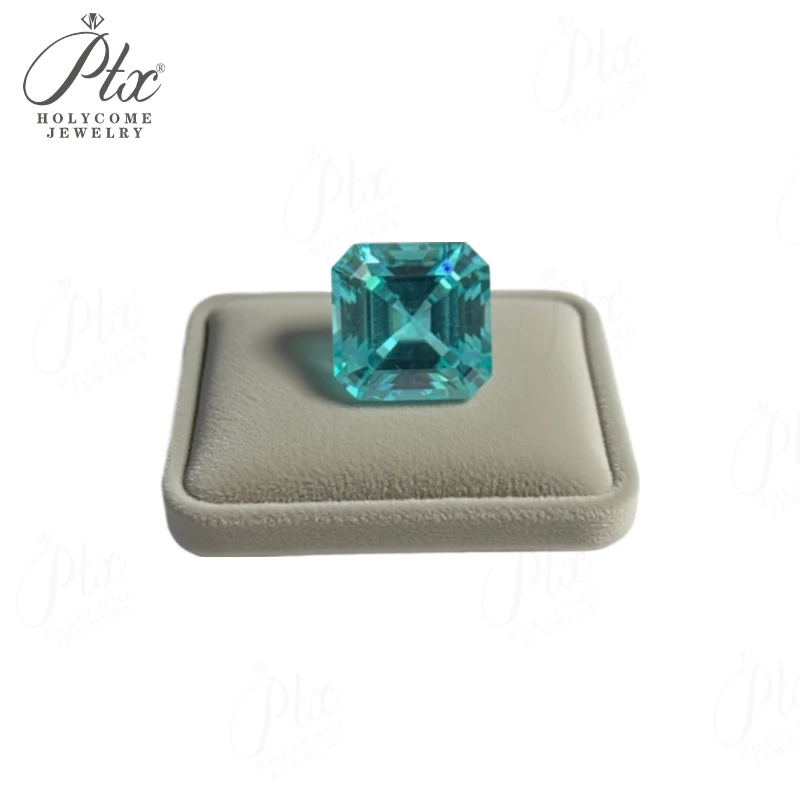 

Lab Grown Paraiba Gemstone Asscher Shape AGL Certificate Selectable Bead Diy Accessories Gift Advanced Jewelry Making Materials