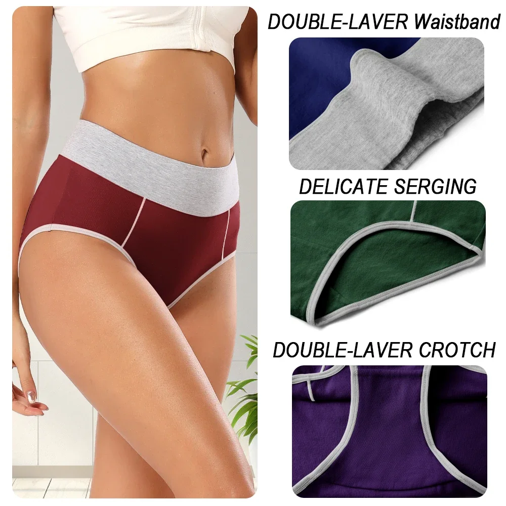 Women High Waist Cotton Underwear Comfortable Postpartum C Section Panties Breathable Tummy Control Underpants Plus Size