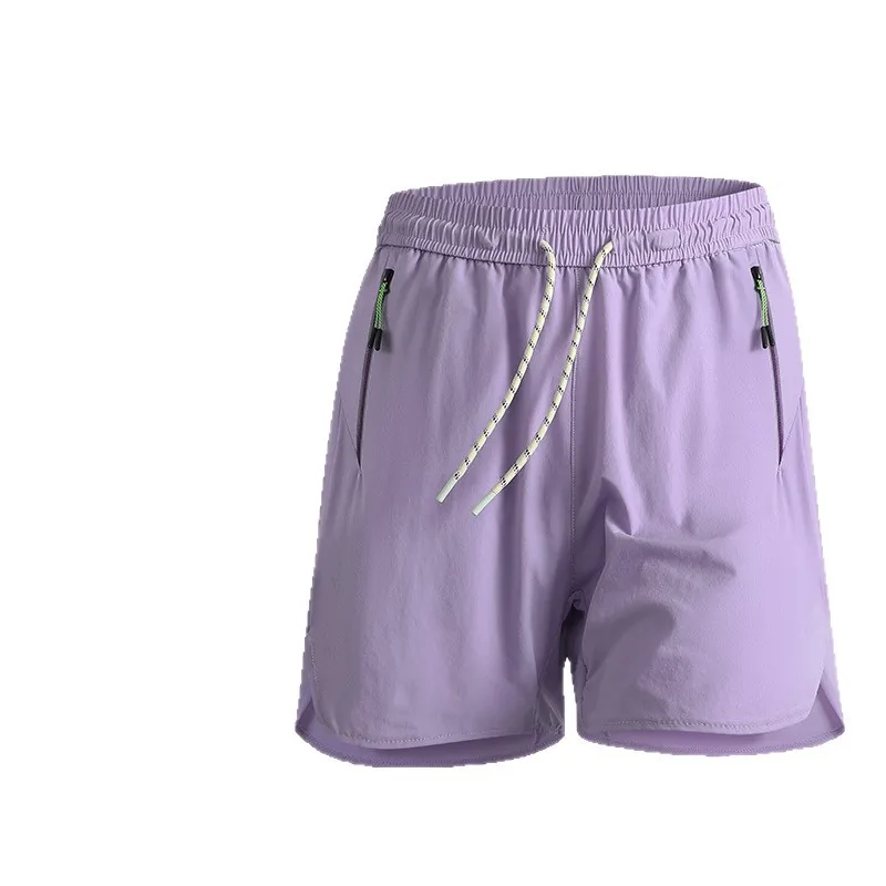 Men Ice Feel Plus Size Sports Shorts Summer Loose Quick Dry 5 Inch Pants Oversized Running Fitness Casual Shorts