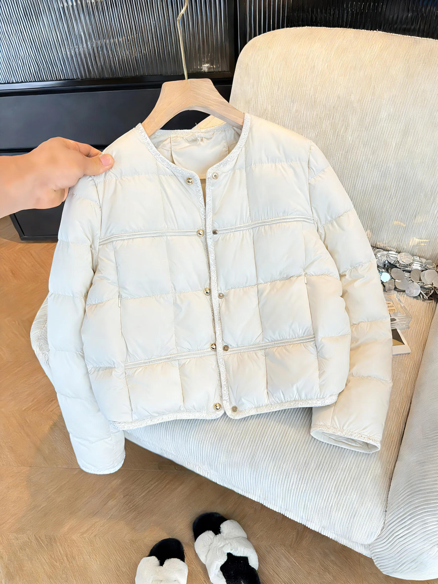 

Легкая теплая хлопковая куртка для женщин на осень-зиму, в стиле ретро, свободного кроя, с эффектом стройности, верхняя одежда