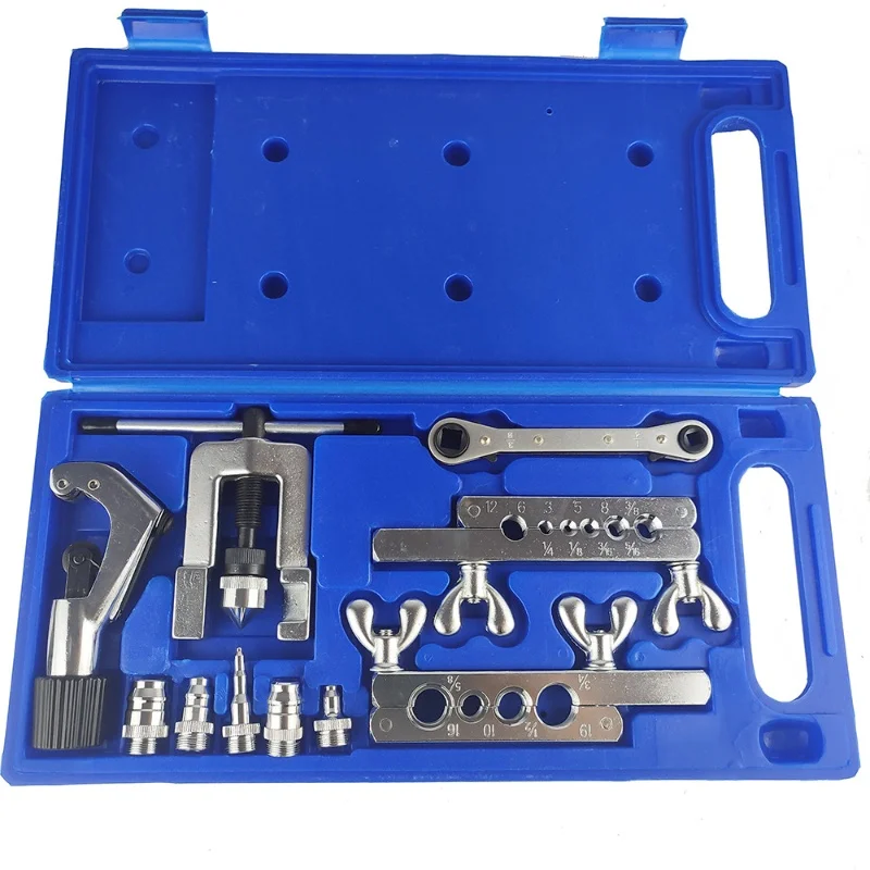 New Multi-purpose pipe tool set: for HVAC, plumbing and copper pipe flaring, includes pipe cutter and ratchet spanner