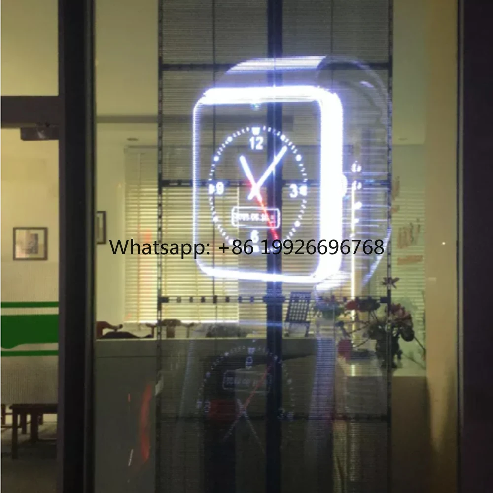 High Transparent Led Screen Display Indoor Led Advertising Screen Display on Glass Window