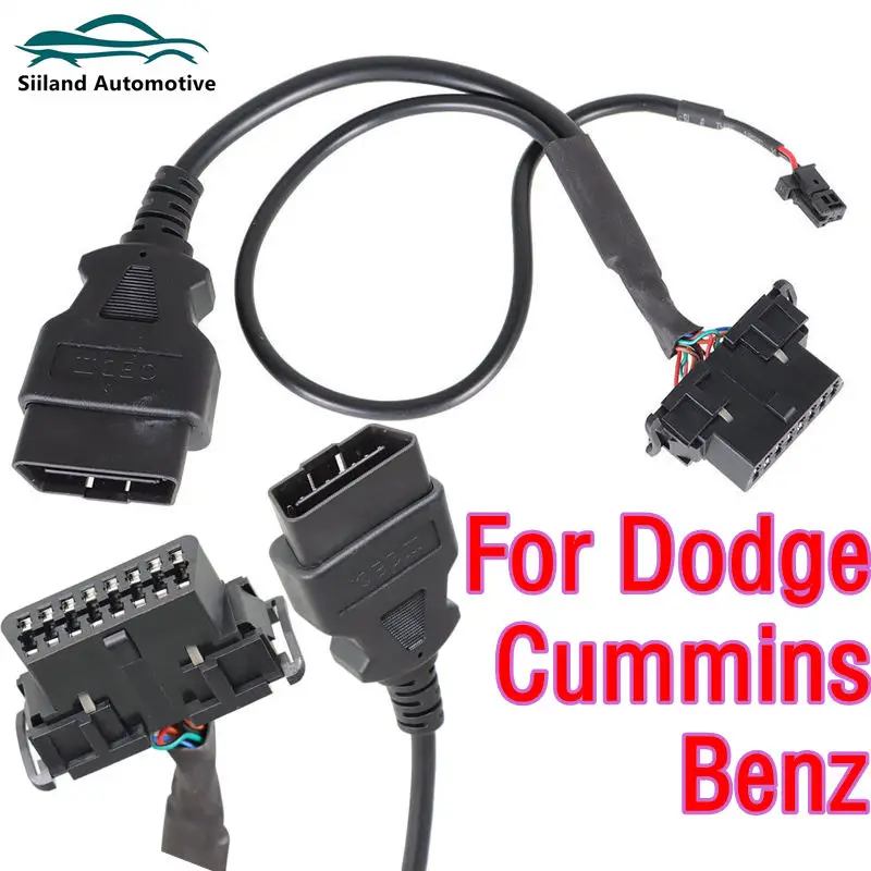 

Новый автомобильный OBD 16-контактный адаптер для защитной двери, обходной кабель OBD2, подходит для Dodge 2018-2020 гг., для Cummins RAM HD для Mercedes-Benz