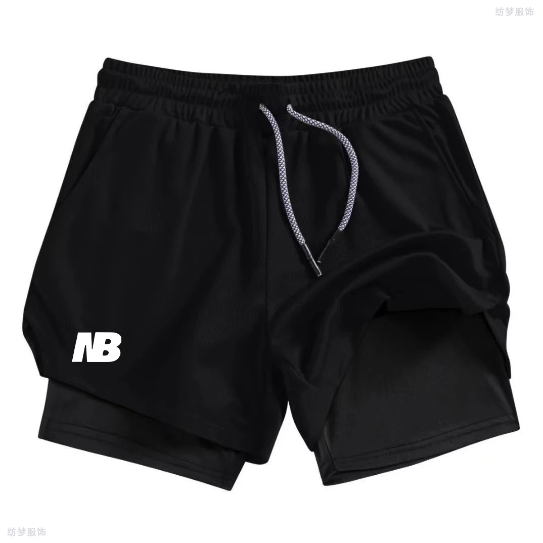 

Men's Fashion Sports Shorts Four Seasons Running Sportswear Tight Double Layer 2-in-1 Sports Shorts