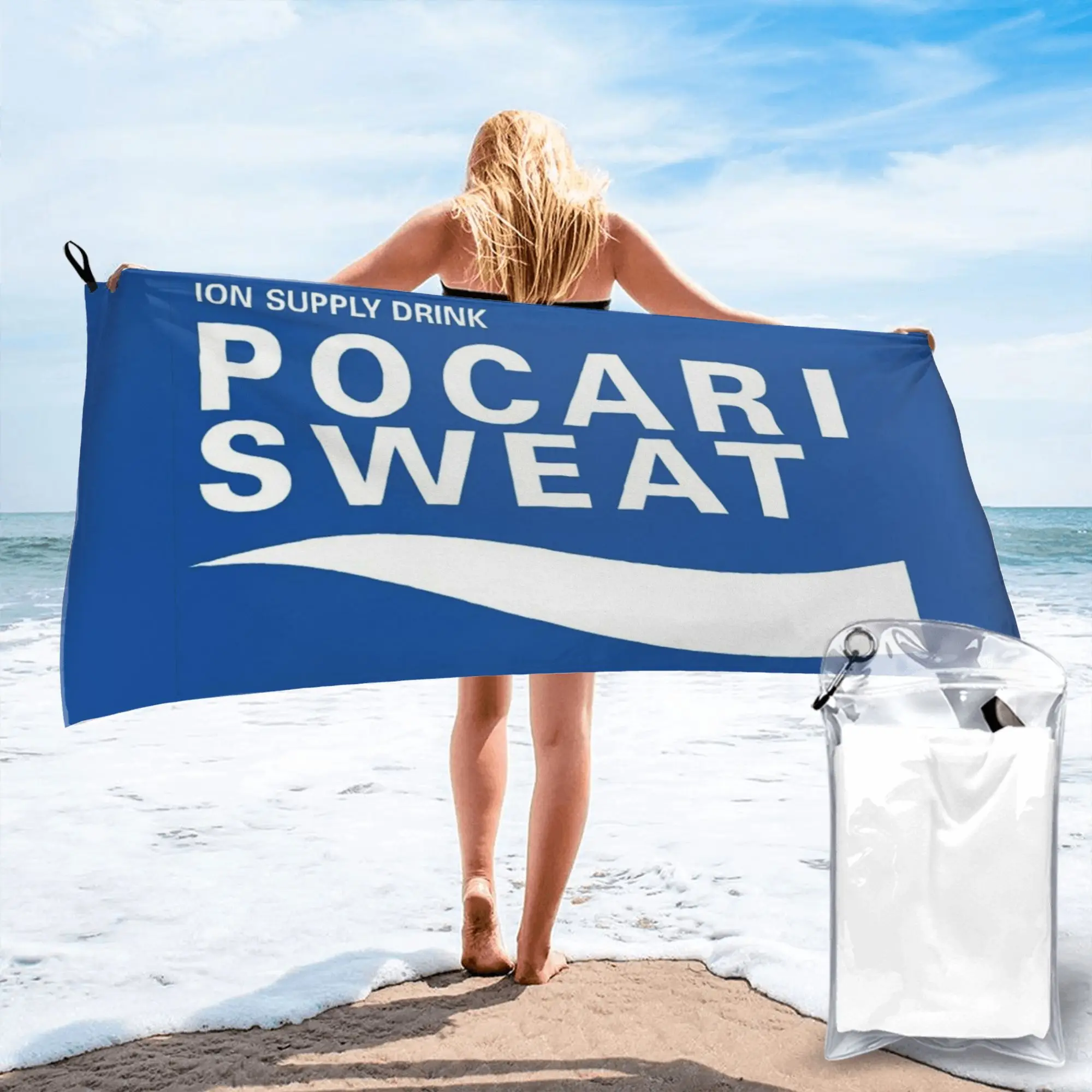 Just some Pocari Sweat merch Beach Towel Soft Microfiber Quick Dry Absorbent Quick Towels For Swimming